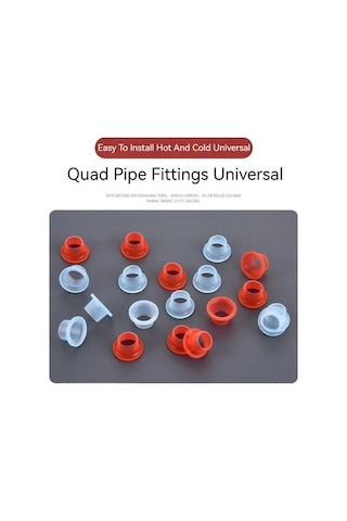 Pazly Silikon Musluk Contası, Yıkayıcı Sızdırmazlık, 200 Adet Karışık Renk, Kauçuk Boru Hortumu, Damlamayı Önler