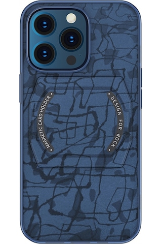 Rock Space 13 Pro Moca Serisi Mag Safe Standlı Kılıf Mavi Mavi