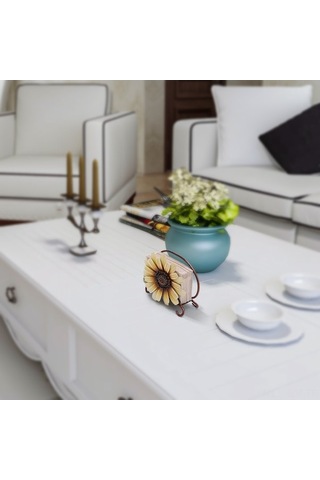 Xianwen Geeroyoo Şık Papatya Desenli Demir Peçetelik - Modern