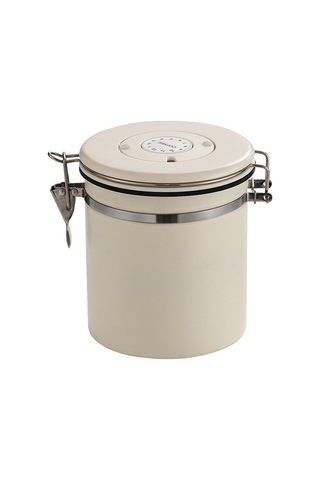 Fortunelane 1.8l Siyah 304 Çelik Muhafaza Kavanozu: Kahve, Kuruyemiş, Çay İçin Hafif Açma Kapağı Ve Spor Spoonlu Diğer Diğer