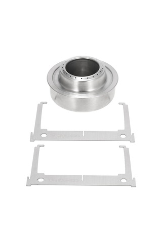 Tenfowee Kompakt Ultralight Çelik Alkol Ocağı, Katlanabilir Ayaklı, 120ml, Kamp Ve Bisiklet Turları İçin Taşınabilir Isıtma Aleti Gümüş