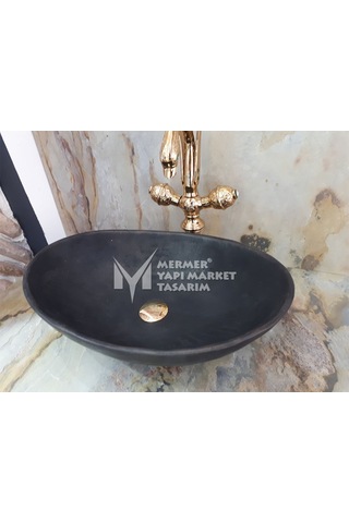 Bazalt Siyah Derin Kayık Lavabo