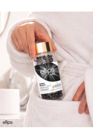 Ellips Shiny Black Siyah Saçlara Özel Işıltı Veren Saç Vitamini 30 Adet