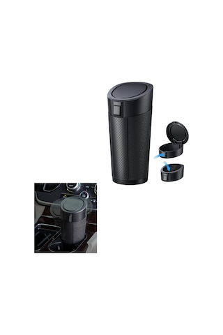 Siyah Araba Bardak Tutucu Çöp Kovası Kapaklı Mini Çöp Kutusu Araba Kapısı Arka Koltuk Küçük Çöp Kutusu Araç Ev Ofis Taşınabilir