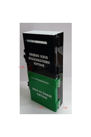 Yeşil-siyah Pleksi Dilek Öneri Ramak Kala Kutusu