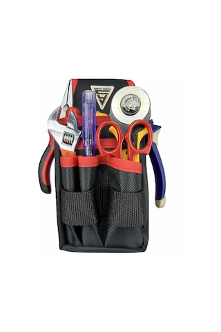 Alet Edevat Elektrikçi Cırtlı Tekniker Bel Çantası Siyah