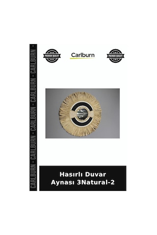 Özel Üretim Dekoratif Doğal Ev Aksesuarı Salon Antre Hasırlı Duvar Aynası 3natural-2 Diğer