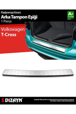 S-dizayn Vw T-cross Krom Arka Tampon Eşiği 2019 Üzeri