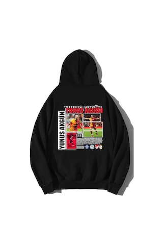 Brz Collection Unisex Oversize Yunus Akgün Hoodie Siyah