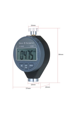 Taşınabilir 0-100hd Shore D Sertlik Test Cihazı Dijital Durometre Ölçeği Lastik Plastik Zemin İçin Büyük Lcd Ekran İle