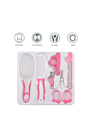 Suofeng Bebek Bakım Seti - 6 Parça Güvenli Tırnak Makası, Tarak Ve Fırça İçeren Yenidoğan Hijyen Kiti