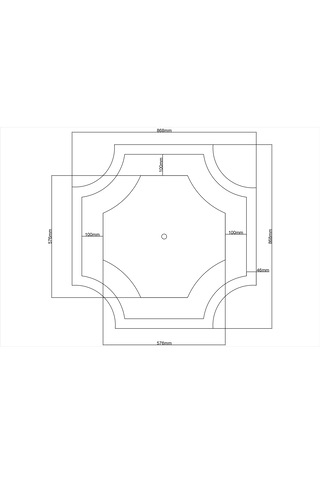 Motifpiyer Lamba Tavan Göbeği 54-model-4gen-iç-egri-76cm-dış-çitalı Beyaz