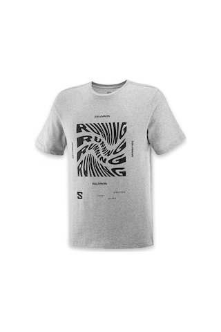 Salomon Lc2218800 Running Graphic Ss Tee M Gri Erkek T-shirt
