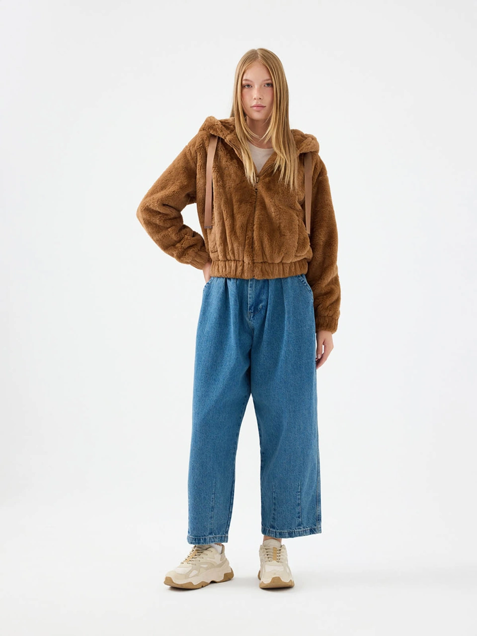 Loft Loose Long Crop Kahverengi Kadın Mont Lf2040789 Kahverengi