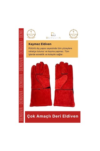 Çokamaçlıderieldiven Isıya Dayanıklı Yanmaz Su Geçirmez Lamineli Ergonomik Kaliteli Çok Amaçlı Deri