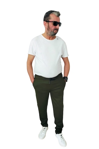 Erkek Jogger Eşofman Altı Battal Boy Büyük Beden Pike Kumaşyü