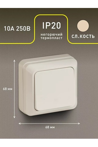 Intro Quadro 250v Tekli Düğmeli Anahtar 261824260