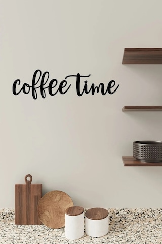 Coffee Time Duvar Yazı Ahşap Yazılar Duvar Dekorasyon Mutfak Dekor Mutfak Süsleri