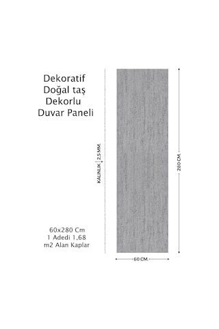 60x280 Duvar Paneli Doğal Taş Desen ,salon,duvar,traverten 640-3