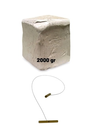 Dsh Doğal Seramik Hamuru Seramik Hamuru 2000 Gr- Doğal Kil Çamuru Seramik Çamuru Doğal Oyun Çamuru, Kesme Teli Ipi