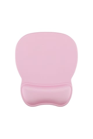 Hafızalı Köpük Bilek Desteğine Sahip Ergonomik Mouse Pad, Dizüstü Bilgisayar İçin Rahat Mouse Pad, Ağrıyı Hafifleten Bilek Desteği, Düz Pembe Çok Renkli