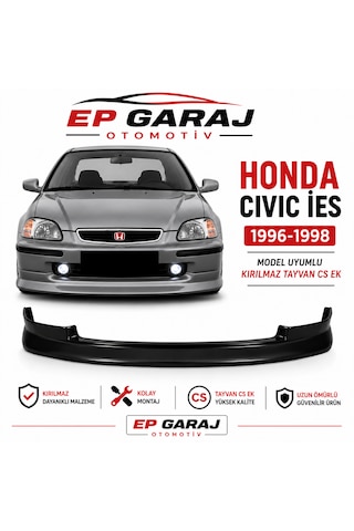 Honda Civic İes 1996-1998 Cs Ön Lip Taiwan Üretim Kırılmaz Pp Plastik
