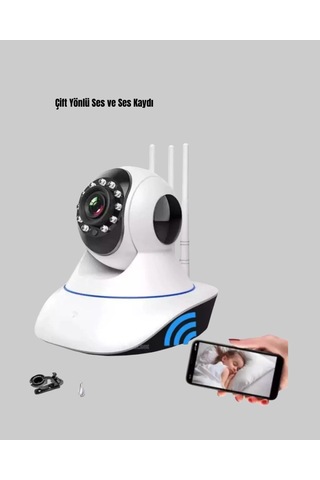 Full Hd Akıllı Ip Kamera - Gece Görüşlü Hareket Sensörlü Çift Yönlü Ses Ve Online Kayıt Özellikli