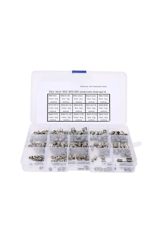 M4x0.7 M5x0.8 M6x1 İplik Onarım Paslanmaz Çelik Metrik İplik Onarım Kiti 300pcs