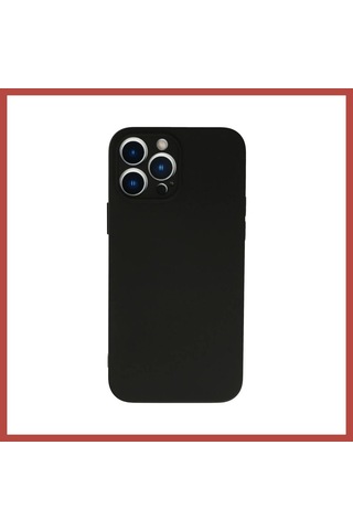Erdo Ticaret İphone 13 Pro Max Kılıf Nano İçi Kadife Silikon - Siyah Erdotıca