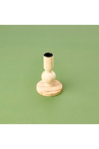 Kpmm Konik Şamdan - Krem - 9,5x9,5x12,8 Cm Renkli