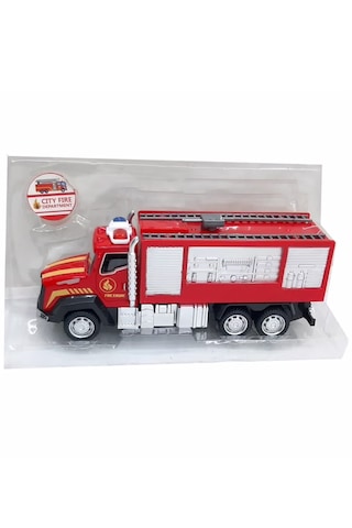 Can-em Oyuncak Pilli Sesli Işıklı Metal Kırmızı Çekbırak Itfaiyeler 16 Cm 881a 27