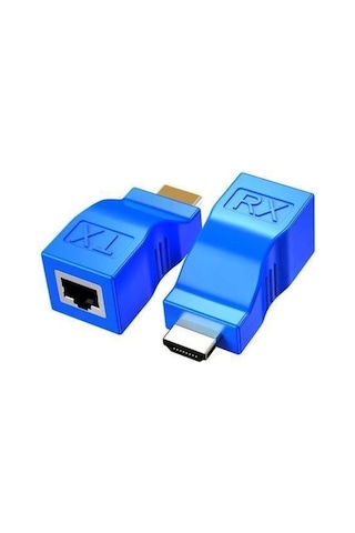 Senseı 30 Metre Hd-30 Cat6 Hdmı Extender İkili Mavi Adaptör