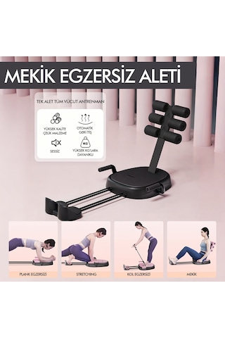 Çok Fonksiyonlu Pilates Mekik Aleti Ev Kol Üst Vücut Karın Ve Core Egzersiz Cihazı Siyah Pilates Çorabı Hediye