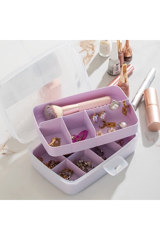 Porsima 1192-3 Premium 12 Bölmeli Çok Amaçlı Organizer Saklama Ka Lila