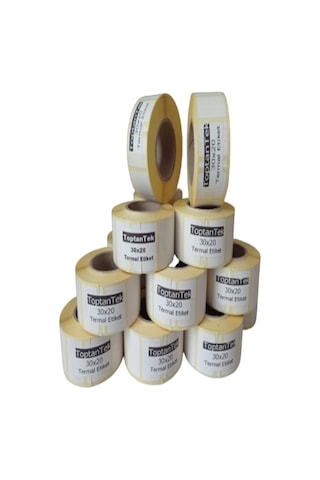 30x20 TERMAL ETİKET TOPLAM 16 RULO 16.000 ADET (TAM METRAJ) FATUR