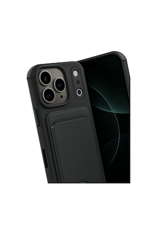 Apple, Uyumlu iPhone 17 Pro Kelvin Kartvizitli Silikon Siyah