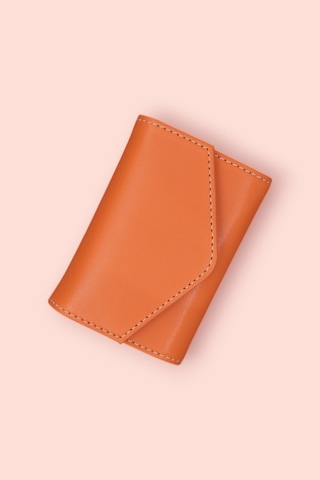 Modica Paris - Vegan Deri Akordiyon Kartlık Cüzdan Şıklık Ve Fonksiyonun Buluştuğu Kusursuz Tasarım Turuncu