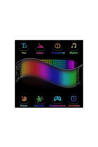 Bolsat Pixel Led Panel 16x64 Dijital Ekran Yazı Ve Animasyon Bantlı Bluetooth