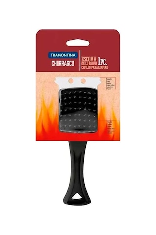 26460/100 Kıllı Izgara Fırçası Ve Çelikten Yapılmış Spatula Paslanmaz Çelik