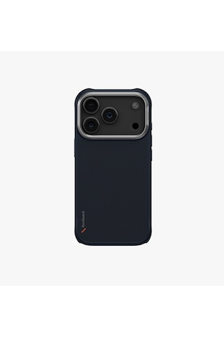 Apple Uyumlu iPhone 17 Pro Max Keva Karbon Kapak Armaid Fiber Magsafe Özellikli Premium Koruyucu Kılıf Lacivert