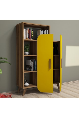 Variant Variant Form Çok Amaçlı Dolap Ve Kitaplık Ceviz - Sarı