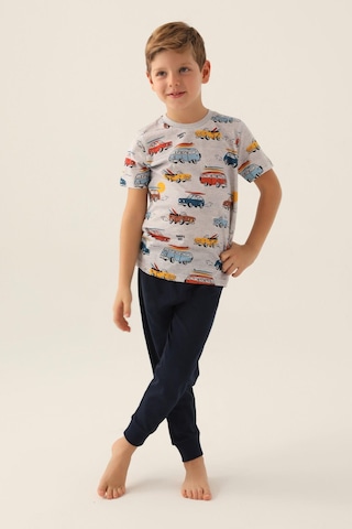 Roly Poly 3358 Surf's Up Erkek Çocuk Pijama Takımı Gri