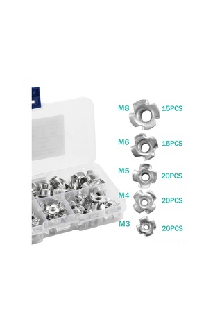 Geeksen 90 Parçalık Paslanmaz Çelik Çok Amaçlı Somun Vida Seti - 5 Farklı Boyutta Dayanıklı Tamir Takımı Diğer