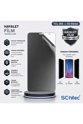 Tcl 403 Uyumlu Ön Yüzey Hayalet Privacy Hidrojel Ekran Koruyucu 69075414