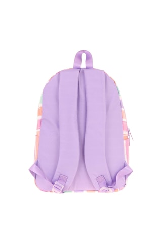 Kaukko Rainbow Kız Çocuk Üç Bölmeli İlkokul Ve Ortaokul Çantası - Mor Çok Renkli Çizgili - K1801 Pembe - Mor