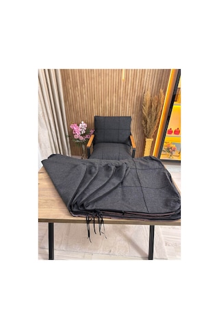 4 Adet Bahçe , Balkon Mobilyası ,minder Kılıfı , Koruyucu Kılıf , Minder Örtüsü , Bahçe Mobilyası Siyah