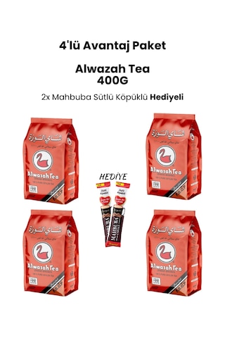 Alwazah Tea 4'lü Avantaj Paket Pure Ceylon Dökme Çay 400 G