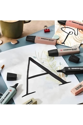 Stabilo Boss Nature Colors 7 Renk 2024 Yeni Doğal Renkler Serisi Çok Renkli