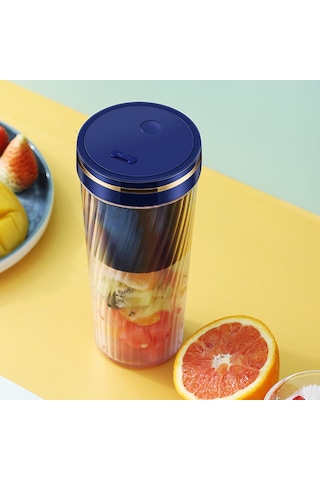 Suofeng Usb Şarjlı 350ml Taşınabilir Meyve Blenderı - Hızlı Karıştırma, Otomatik Temizleme, 1500mah Pil, Ev/ofis/seyahat İçin Gümüş