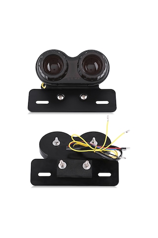 Yaozixa 12v 39 Led Atv, Dirt Bike Ve Motosikletler İçin Su Geçirmez, Şok Dayanıklı Tekerlek Arka Fren Ve Sinyal Lambası Smoke Lens